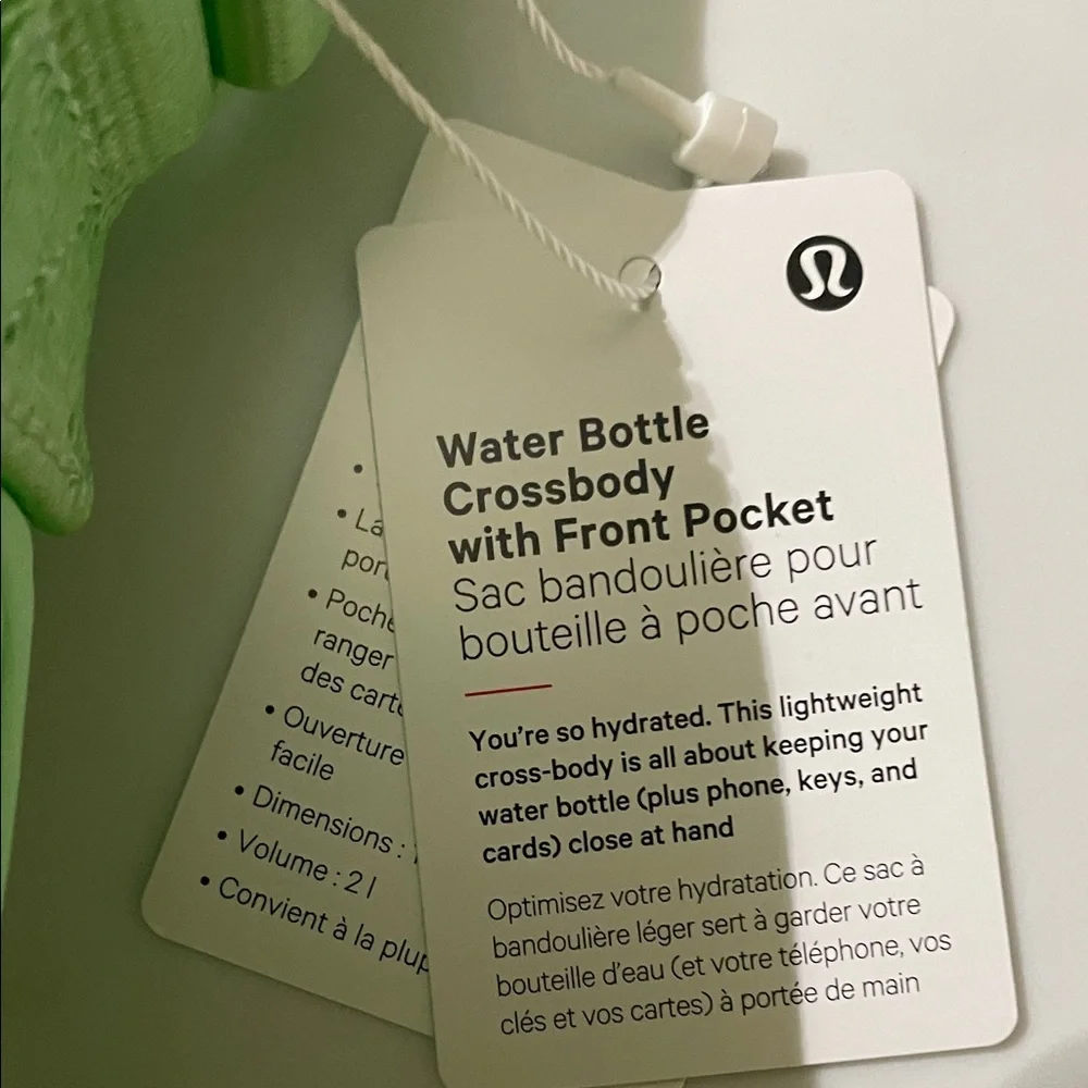 🍋Lululemon Green Crossbody Bag water bottle Crossbody with front pocket - Picture 3 of 3